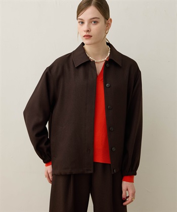 ウーリッシュドロストブルゾン(ダークブラウン-M)