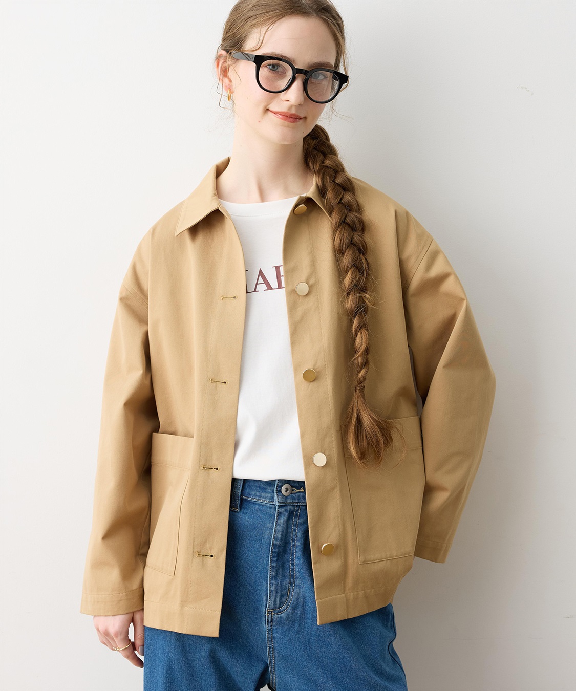 LE SOUK HOLIDAY 金ボタンカバーオールジャケット_main