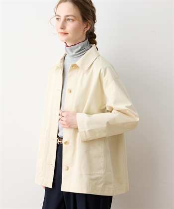 金ボタンカバーオールジャケット(アイボリー-M)