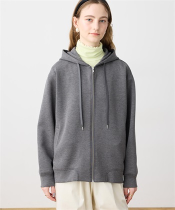 ダンボールジップパーカー(チャコールグレー-M)