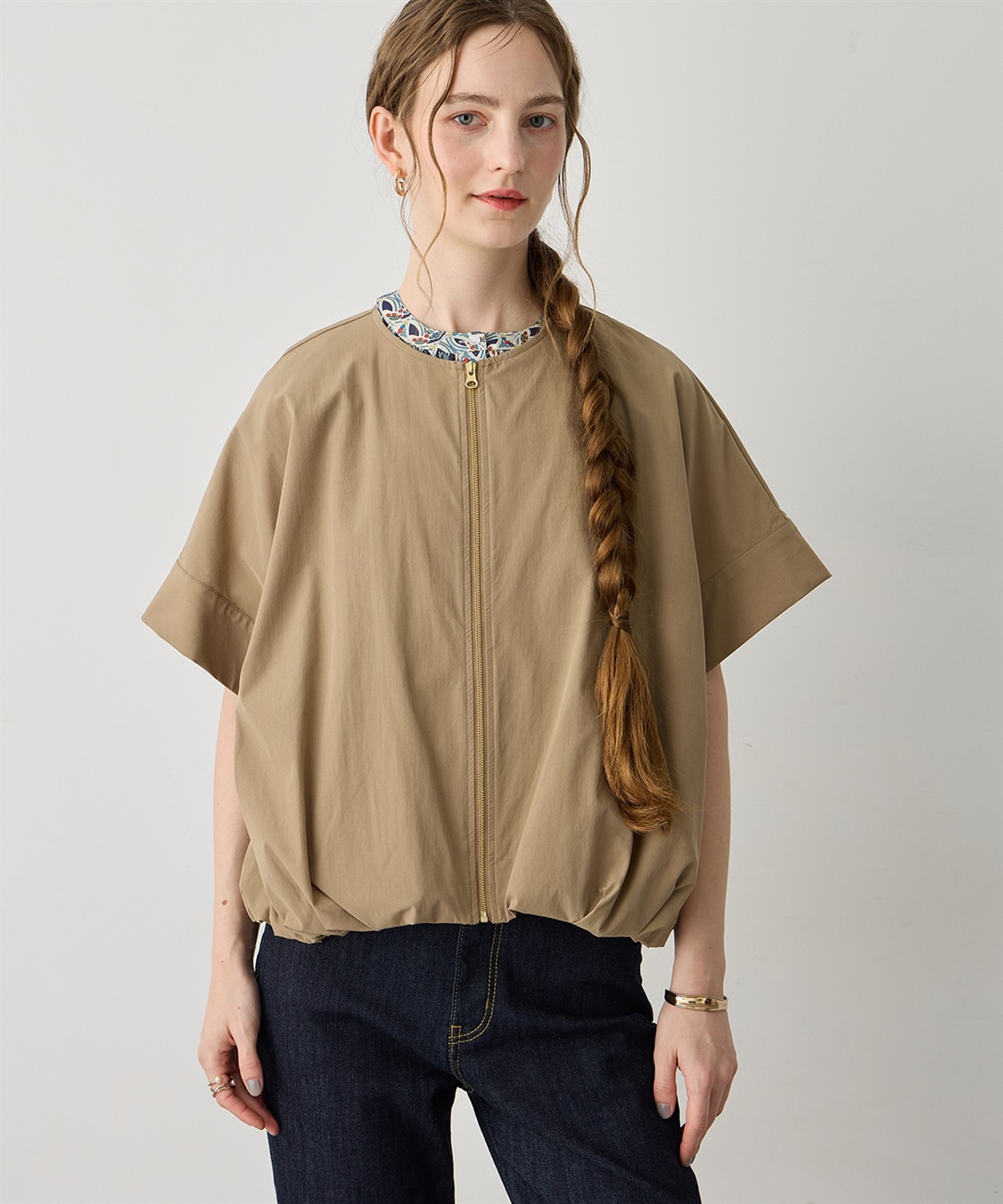 LE SOUK HOLIDAY ナイロンジップアップブルゾン【接触冷感】_variation_1