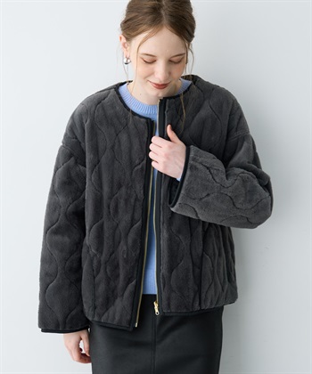 LE SOUK HOLIDAY 【WEB限定】中綿キルティングリバーシブルフェイクファージャケット_variationthumb_1