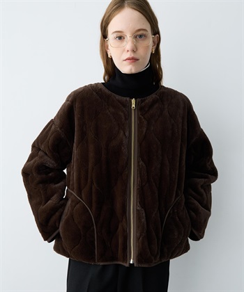 LE SOUK HOLIDAY 【WEB限定】中綿キルティングリバーシブルフェイクファージャケット_variationthumb_3