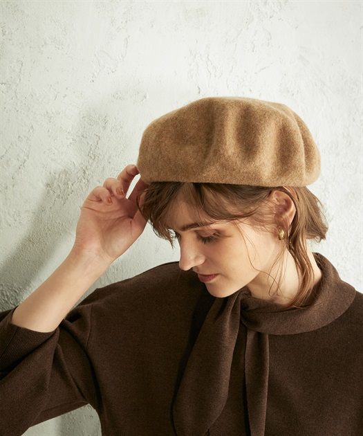 ROYREFLECTOVERJOY ベレー帽 リゼクシー RESEXXY ビジューポイントベレー帽 （グレー） -靴