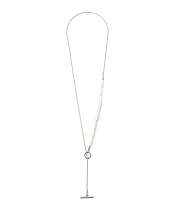 パールチェーンコンビネックレス(シルバー-FREE)