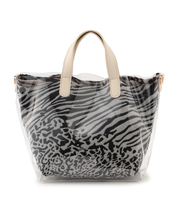 アニマル柄トートバッグ(ホワイト-FREE)