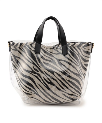 アニマル柄トートバッグ(ブラック-FREE)