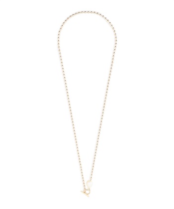 ボールチェーンラリエットネックレス(ゴールド-フリー)