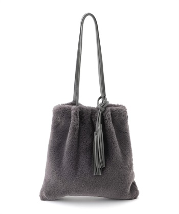 ファートートバッグ(チャコールグレー-フリー)