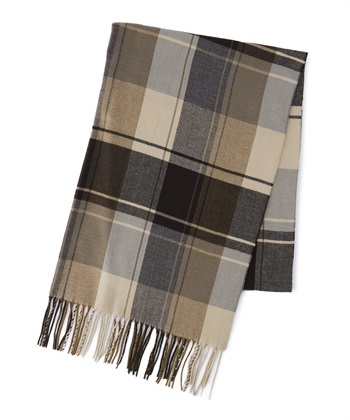 チェックストール(ベージュ-フリー)