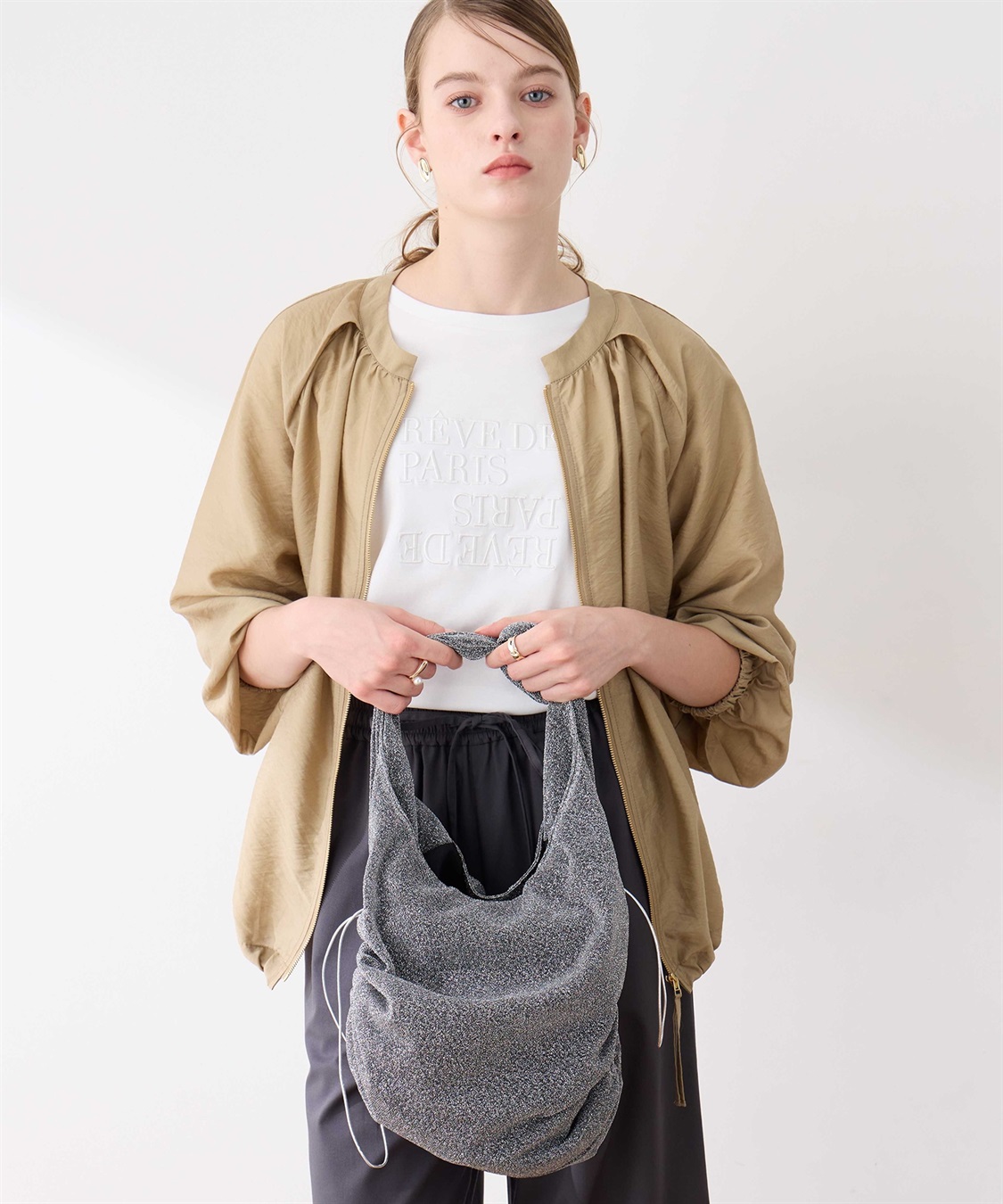 LE SOUK HOLIDAY グリッタートートBAG_main