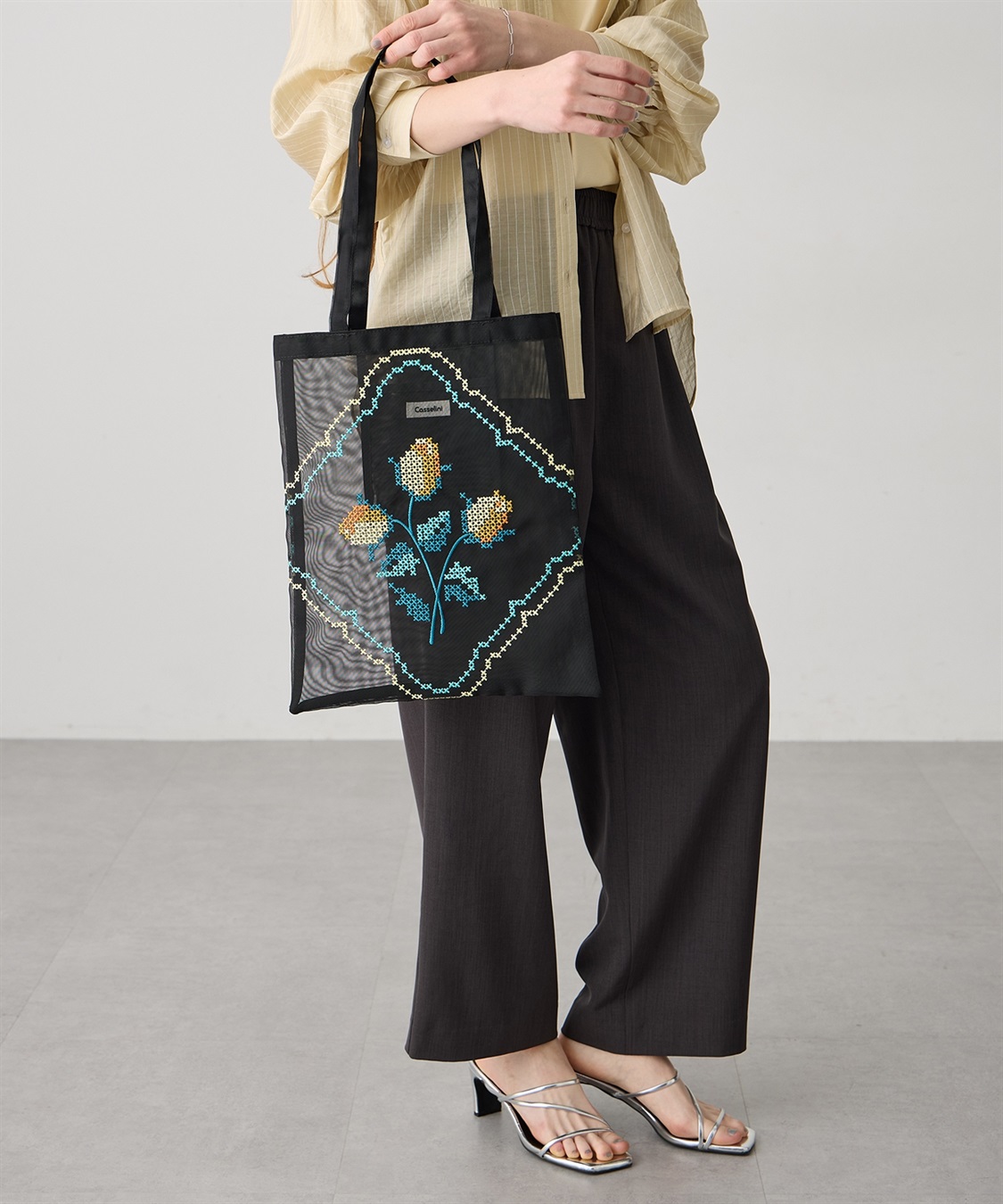 LE SOUK HOLIDAY 【CASSELINI】チュール刺しゅうトートバッグ_variation_2