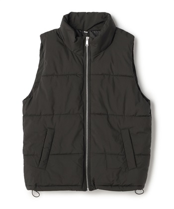 《撥水・防風》アクティかる パウダータフタファイバーダウンベスト【CF/クロスファンクション】(ブラック-Ｍ)