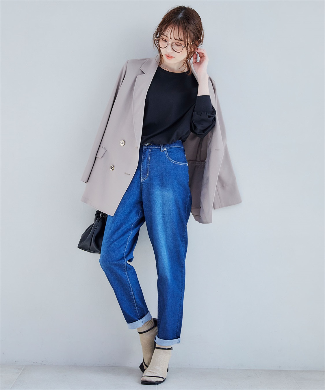 CROSS FUNCTION 《ストレッチ》エコベロデニムテーパードパンツ【CF/クロスファンクション】_main