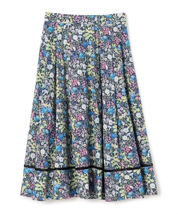 ガーデンプリントフレアスカート(ネイビー-9号)