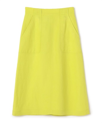リネンブレンドスカート(イエロー-9号)
