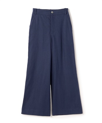 ヘリンボーン柄ワイドパンツ(ネイビー-7号)