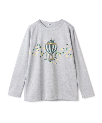 【TIME SALE】プリント長袖Ｔシャツ(ライトグレー-9号)