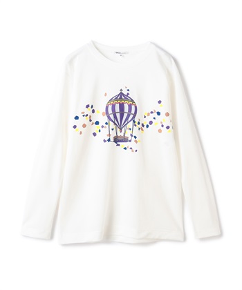 【TIME SALE】プリント長袖Ｔシャツ(オフホワイト-9号)