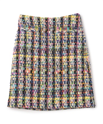 (49AV)ジュンコシマダ刺繍タイトスカート カットフラワータックスカート 49AV JUNKO SHIMADA｜クロス