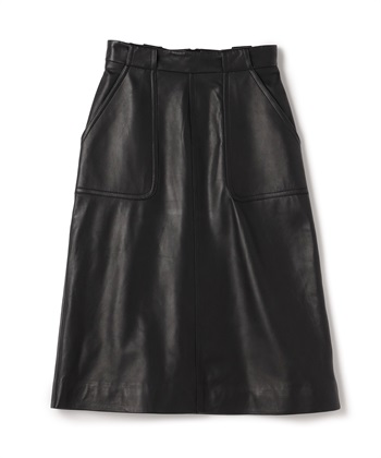 レザーフレアスカート(ブラック-9号)