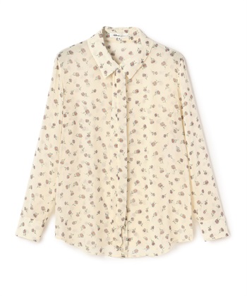 デイジー柄2wayボウタイブラウス(オフホワイト-9号)