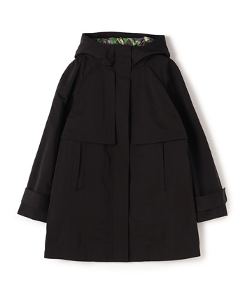 グログランフード付きコート(ブラック-9号)