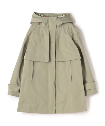 グログランフード付きコート(カーキ-9号)