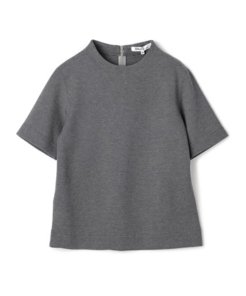 テンセル混ハイネック半袖カットソー(グレー-9号)