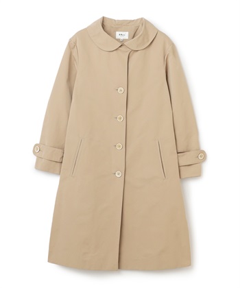 丸衿グログランステンカラーコート(モカ-9号)