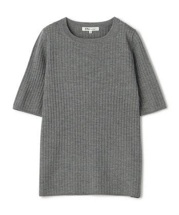 【TIME SALE】キャッシュウールリブトップス(グレー-9号)