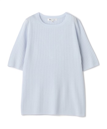 【TIME SALE】キャッシュウールリブトップス(ブルー-9号)