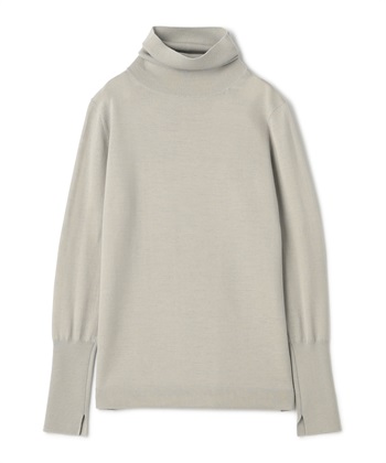 キャッシュウールタートルネックトップス(ライトグレー-9号)