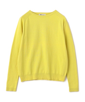 コットンカシミヤプルオーバーニット(イエロー-9号)