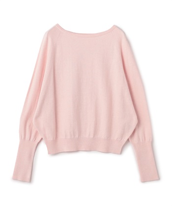 コットンカシミヤリブ切り替えニット(ピンク-9号)