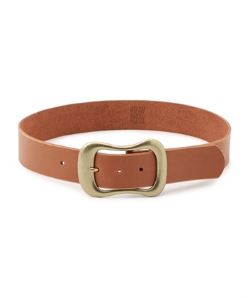 ソリッドレザーベルト(キャメル-フリー)