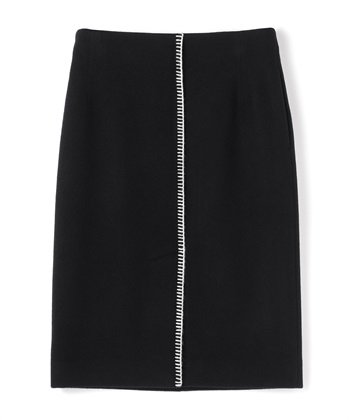 ニットステッチメルトンスカート(ブラック-9号)