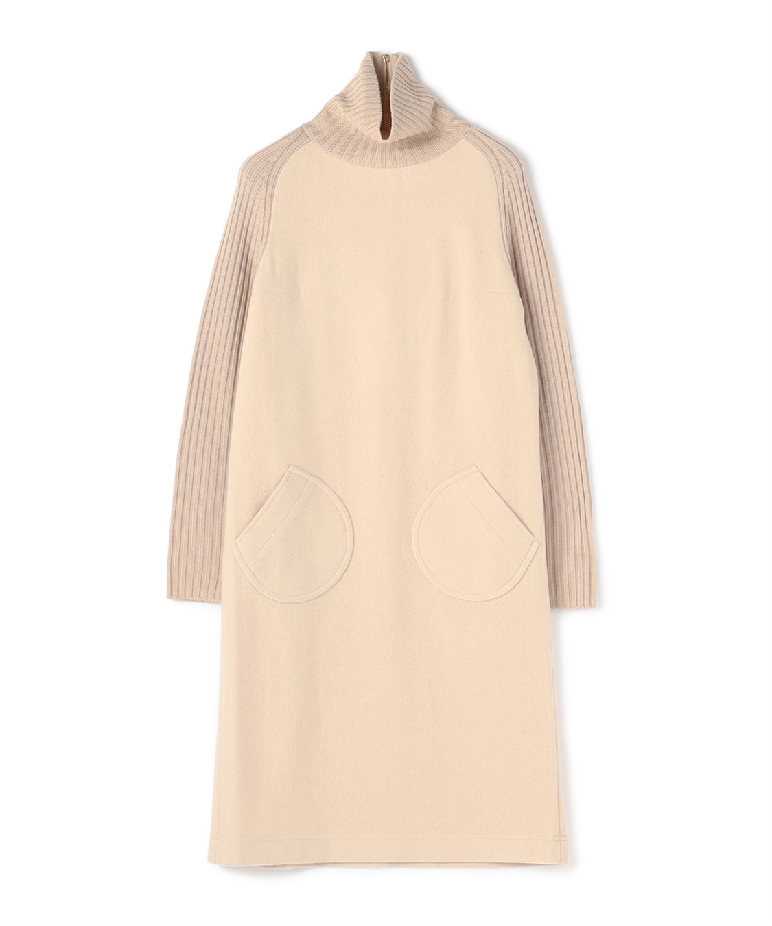 リブニット×メルトンコンビワンピース 49AV.junko shimada|クロス