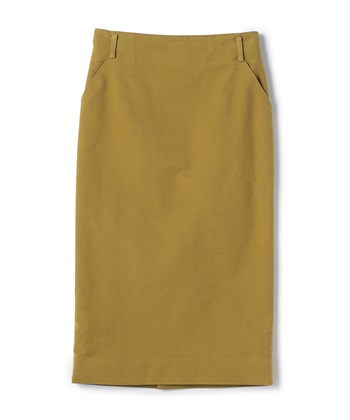 コットンチノタイトスカート(マスタード-9号)