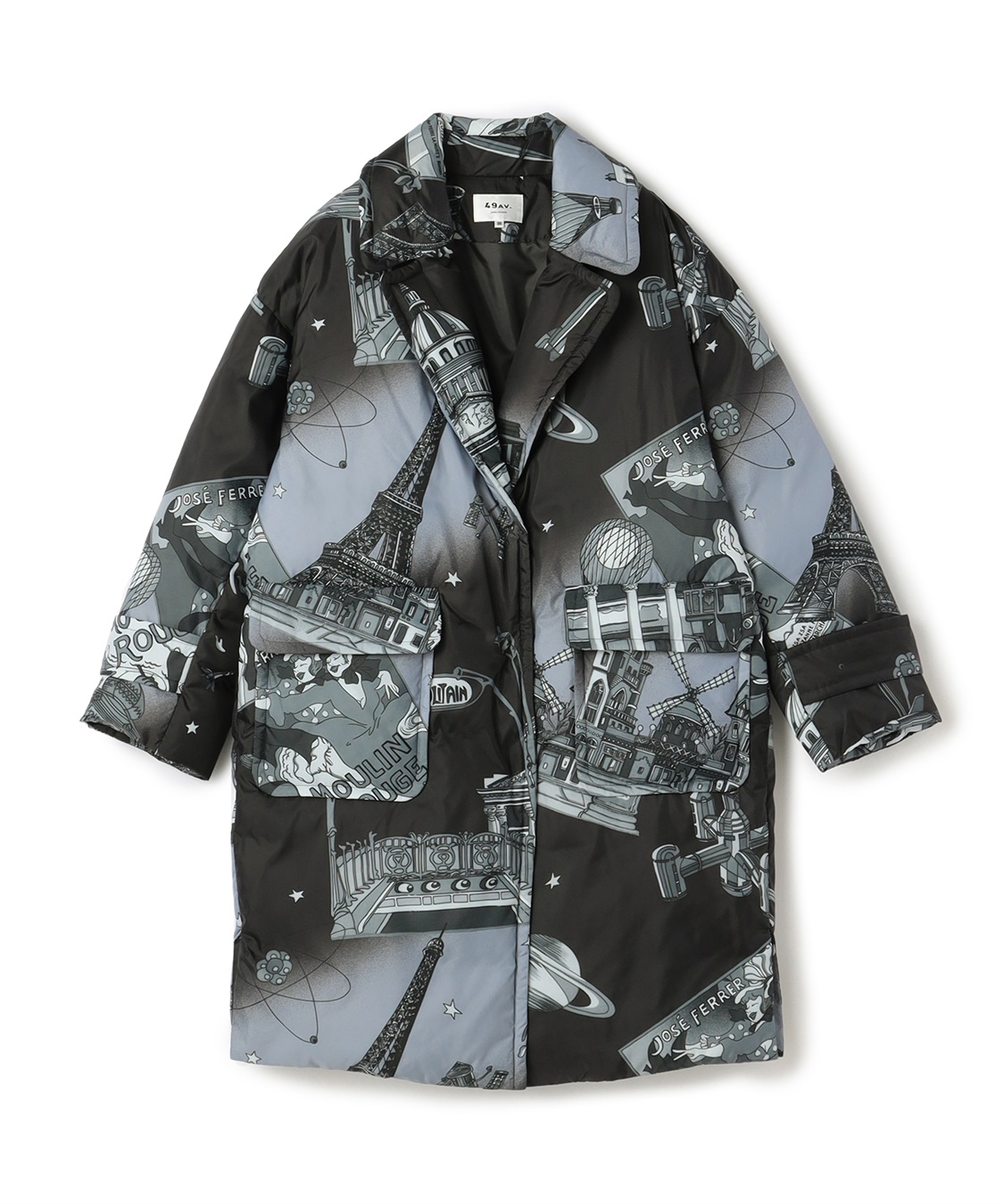 49AV JUNKO SHIMADA パリナイト総柄ロングダウンジャケット_variation_1