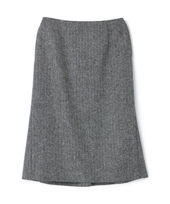 ヘリンボーンミディアムスカート(ブラック-9号)