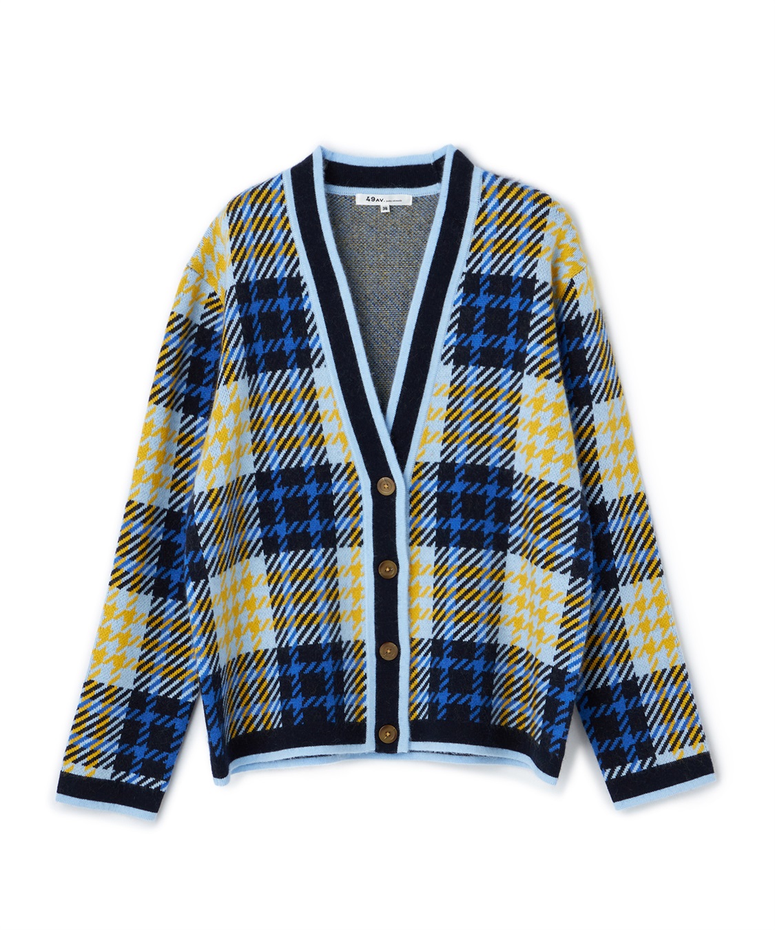 49AV JUNKO SHIMADA チェック柄Vネックニットカーディガン_variation_2