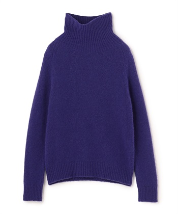 【ECO】ラグランスリーブハイネックニット(パープル-9号)