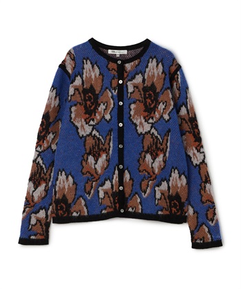 みかみかん様、二つ折 TIME SALE】フラワー柄ニットカーディガン 49AV JUNKO SHIMADA