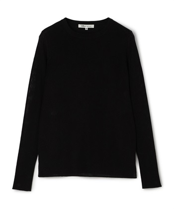 ラメ入りクルーネックニット(ブラック-9号)