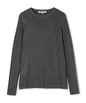 ラメ入りクルーネックニット(チャコール-9号)