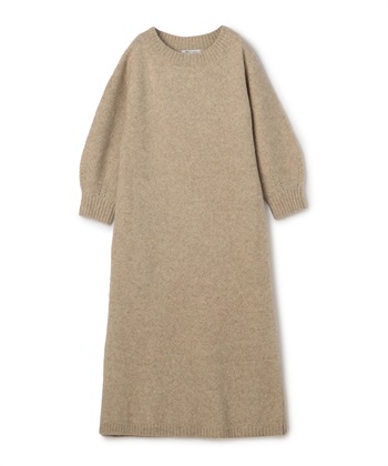 Aラインニットワンピース(ベージュ-9号)