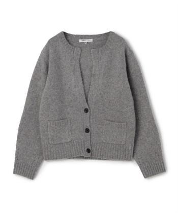 キーネックカーディガン(グレー-9号)