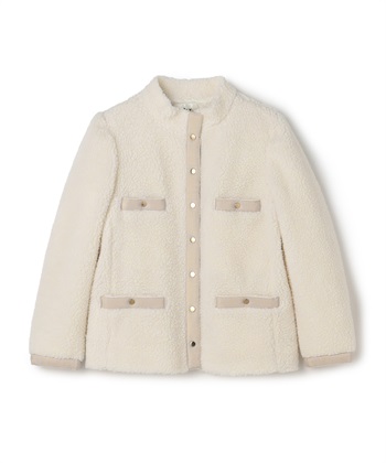 ボアノーカラーブルゾン(オフホワイト-9号)