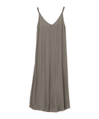 《洗える》エブ楽 Vネックフレアキャミソールワンピース【CF/クロスファンクション】(カーキ-Ｍ(丈短め))